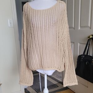 Loft Women's Beige Knit Sweater